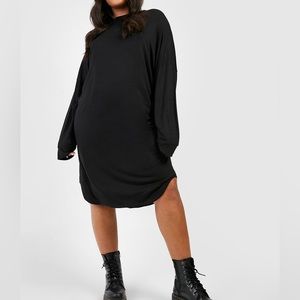 Boohoo, PLUS BATWING LONG SLEEVE T-SHIRT DRESS